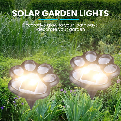 NEKEPY Solar Paw Lights Outdoor Waterproof Landscape LED Light - 2 Pack