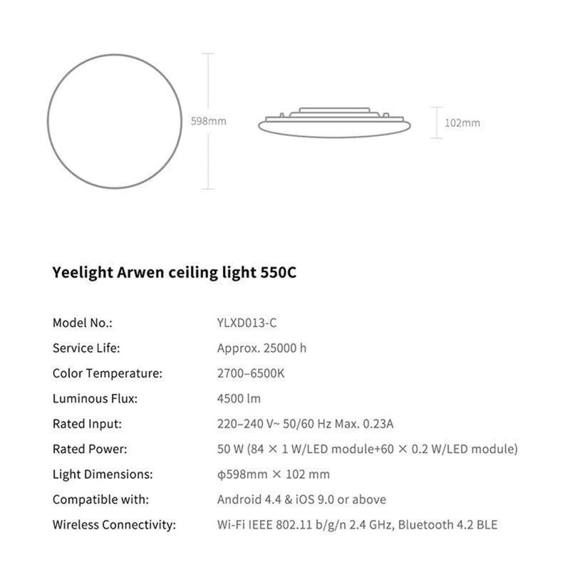 Yeelight Arwen Ceiling Light 450C/550C
