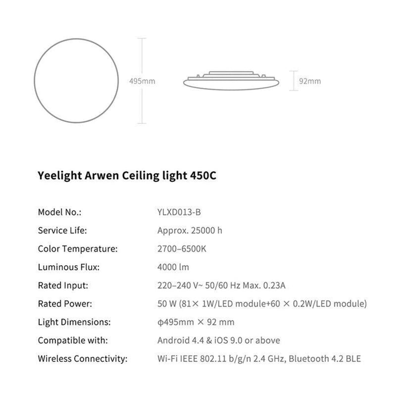 Yeelight Arwen Ceiling Light 450C/550C